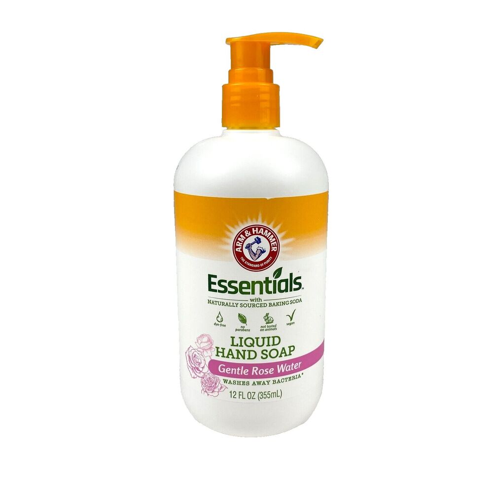 2 Arm & Hammer Essentials Hand Soap Gentle Rose Water 12 fl oz 355ml Clean Vegan